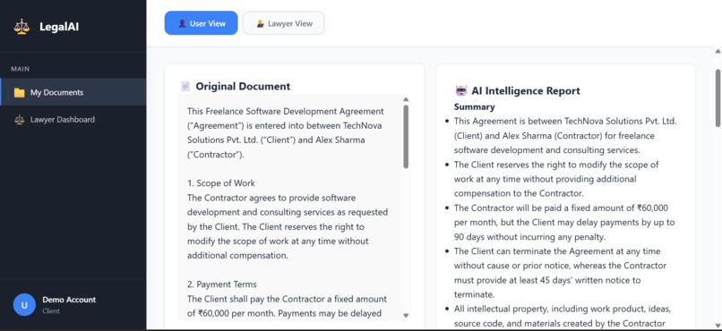 AI-Legal-Assistant – screenshot 3
