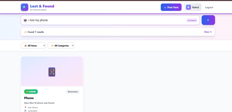 Smart Lost and Found System – screenshot 3