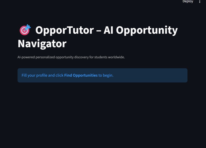 OpporTutor – AI Opportunity Navigator – screenshot 1