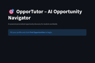 OpporTutor – AI Opportunity Navigator