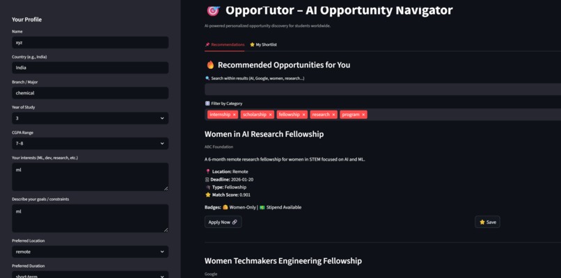 OpporTutor – AI Opportunity Navigator – screenshot 6