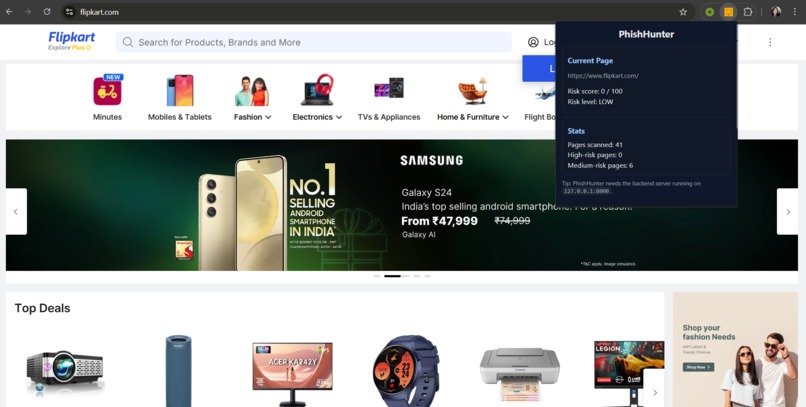 phishHunter  – screenshot 1