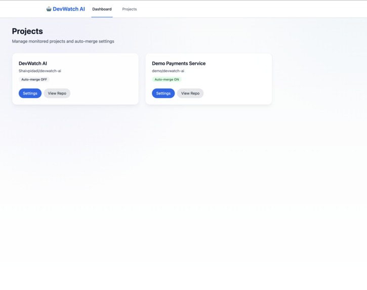 DevWatch AI – screenshot 1