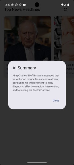 AI Summary News App – screenshot 1