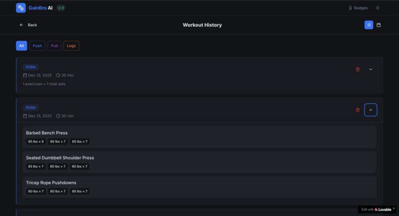 GainBroAI – screenshot 2