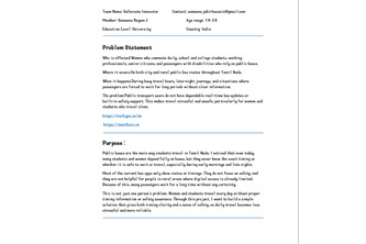 Smart Transit And Safety For Women And Students 