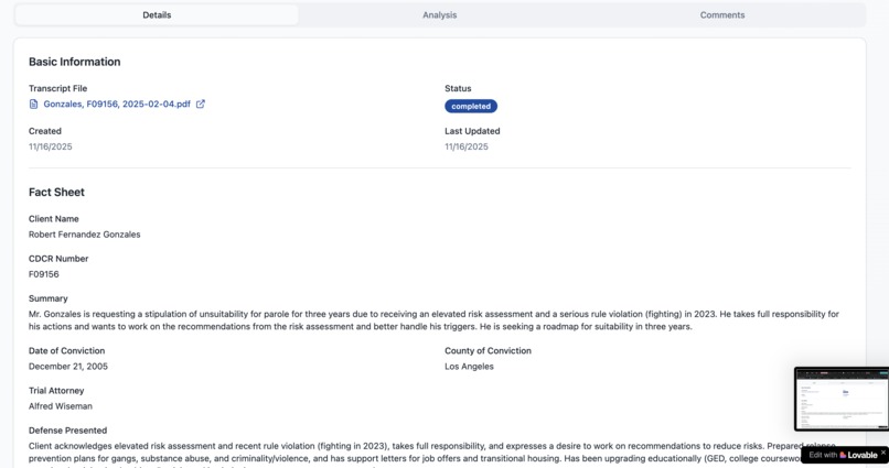 #Justicelens – screenshot 2