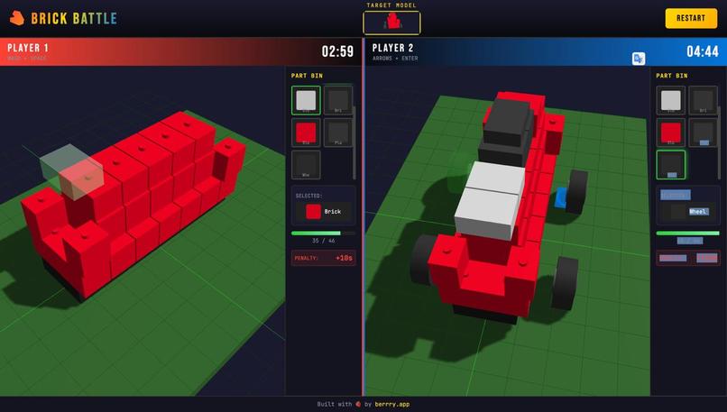 Brick Battle - Split screen lego battles – screenshot 1