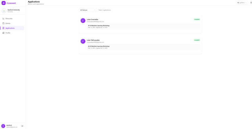 EventHub – screenshot 2