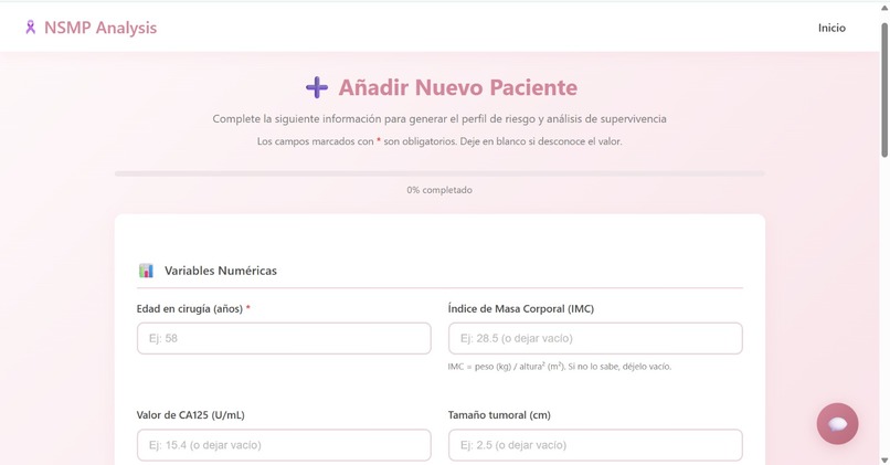 NSMPAnalysis: A Risk Prediction Model for Endometrial Cancer – screenshot 3