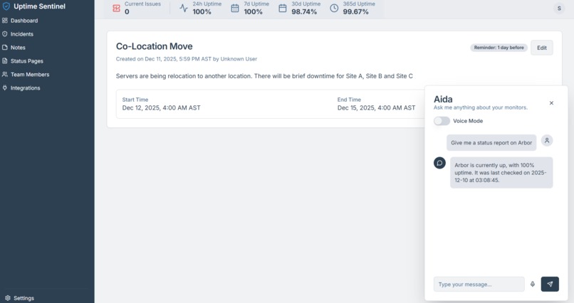 Uptime Sentinel – screenshot 2