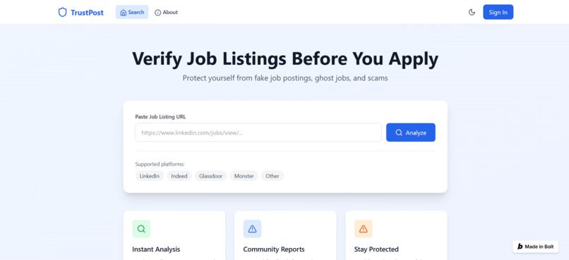 TrustPost – screenshot 1