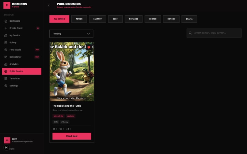 comicOS – An HDR-Ready, JSON-Native Comic Creation Platform – screenshot 3