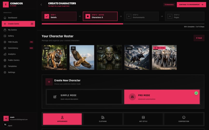 comicOS – An HDR-Ready, JSON-Native Comic Creation Platform – screenshot 4