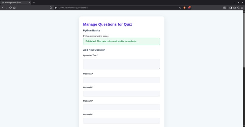 Quiz management  – screenshot 11