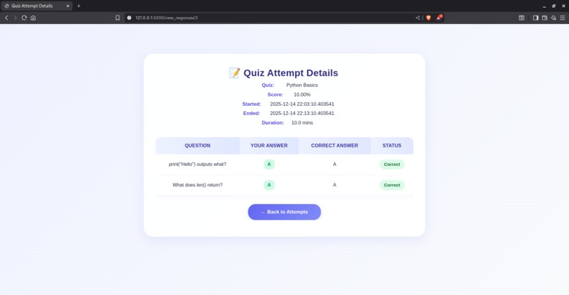 Quiz management  – screenshot 18