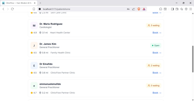 ClinicFlow – screenshot 3