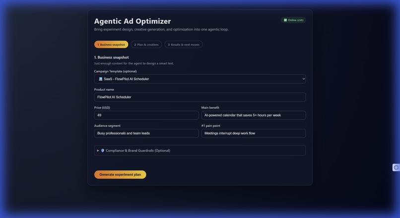 Agentic Ad Optimizer – screenshot 1
