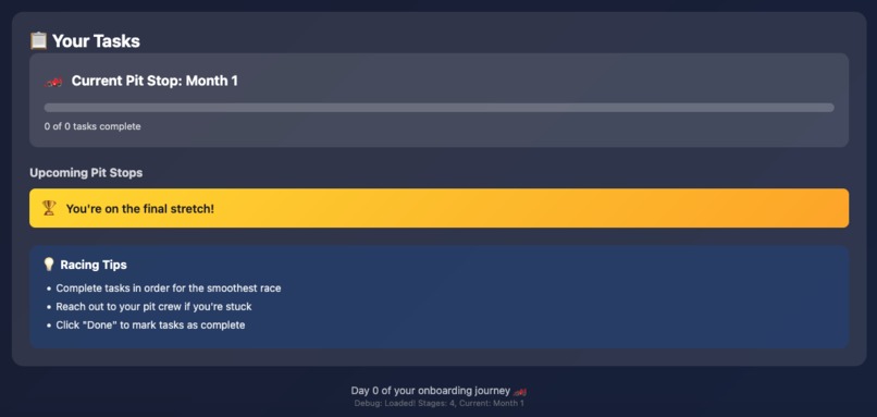 Onboarding Grand Prix – screenshot 6