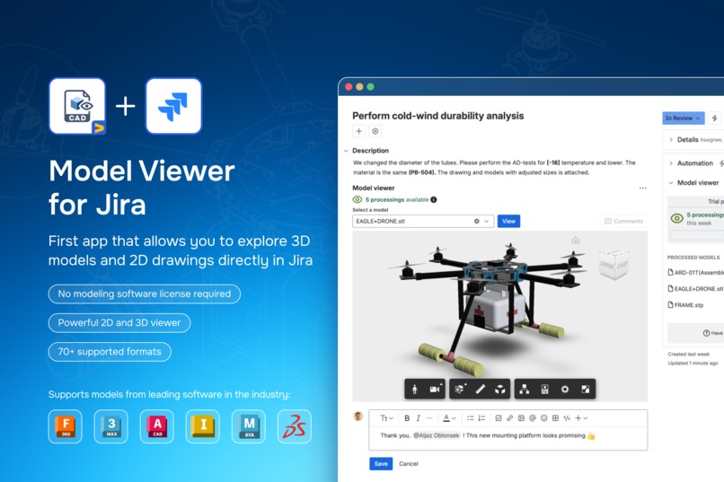 Model Viewer for Jira – screenshot 1