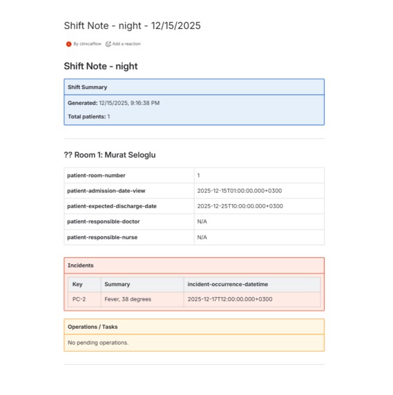 ClinicalFlow – screenshot 2