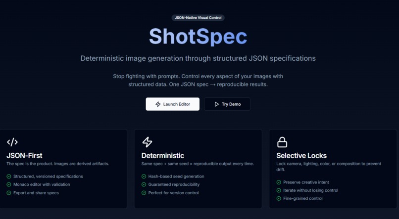 ShotSpec - JSON-Native Visual Control for FIBO – screenshot 2