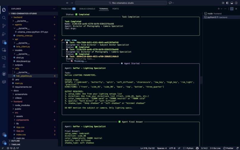FIBO Cinematics Studio - Where AI Thinks Like a Cinema Crew – screenshot 3
