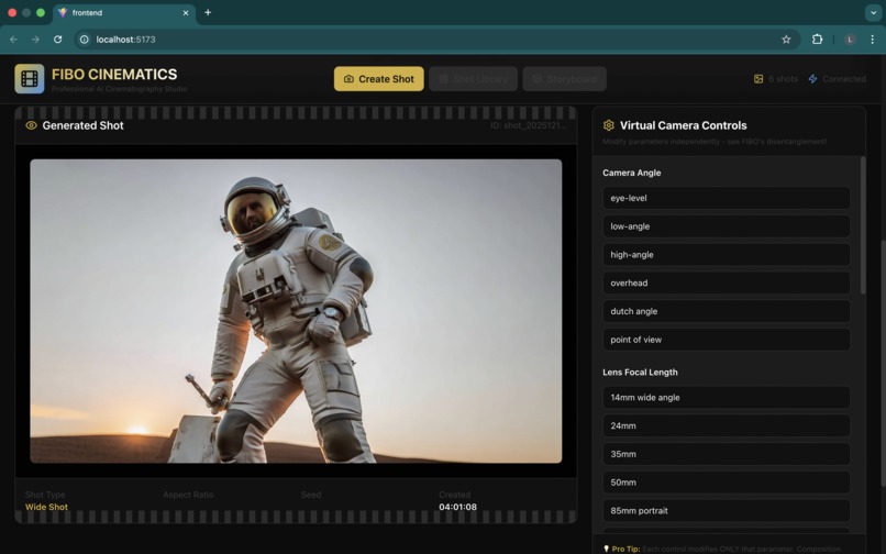 FIBO Cinematics Studio - Where AI Thinks Like a Cinema Crew – screenshot 4