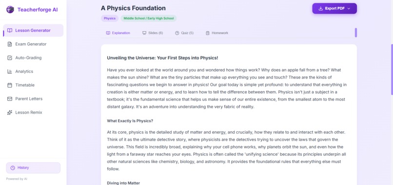 TeacherForge AI – screenshot 3