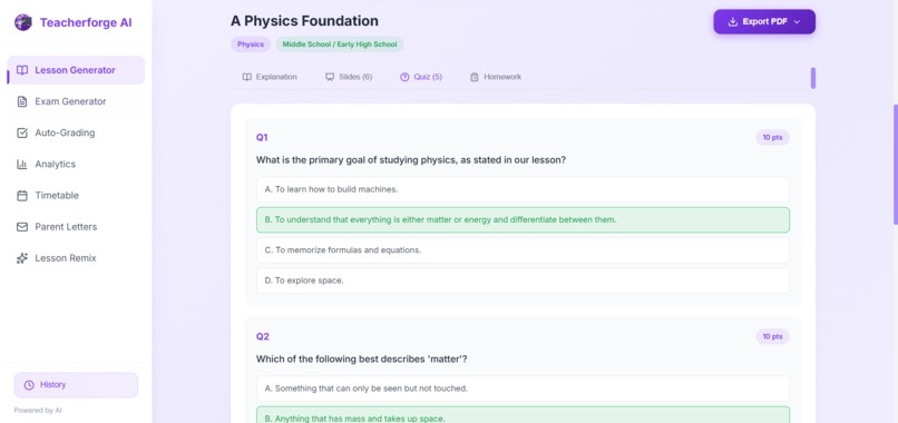 TeacherForge AI – screenshot 4