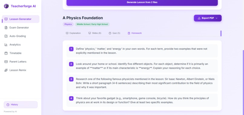 TeacherForge AI – screenshot 5