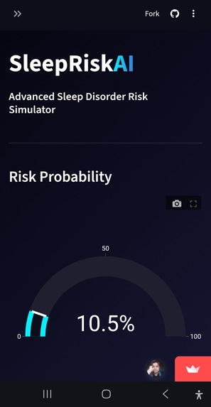 Sleep Risk AI Simulator: Decoding your sleep health XAI – screenshot 1