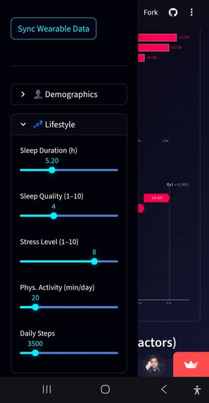 Sleep Risk AI Simulator: Decoding your sleep health XAI – screenshot 8