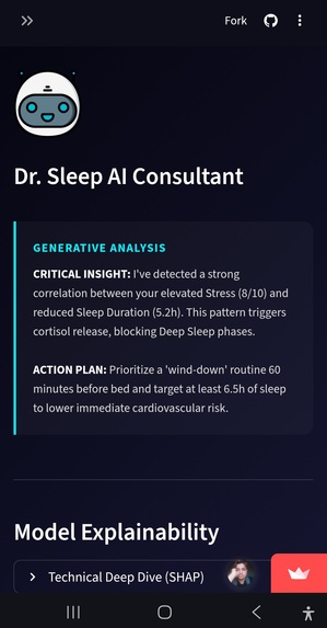 Sleep Risk AI Simulator: Decoding your sleep health XAI – screenshot 3