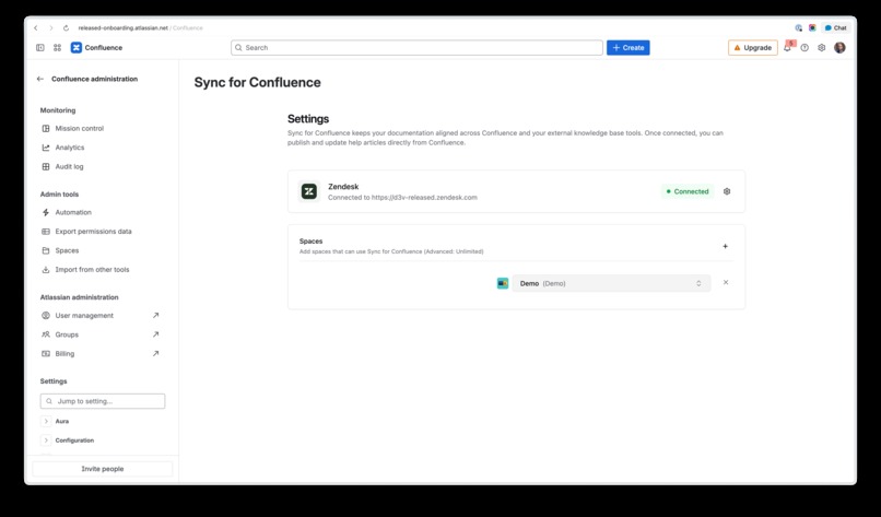 Sync for Confluence – screenshot 2