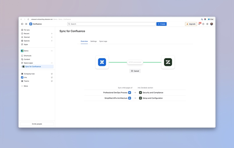Sync for Confluence – screenshot 4