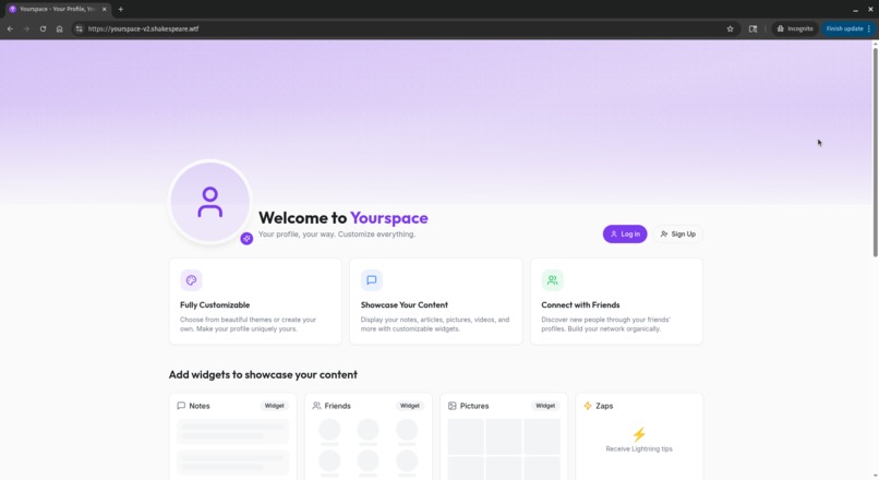 Yourspace v2 – screenshot 1