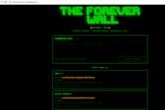 Bitcoin++ Guestbook: The Forever Wall