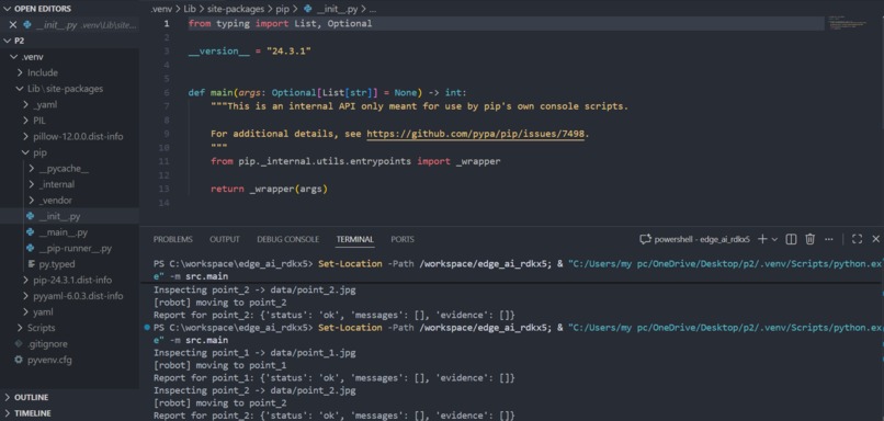 Edge-AI Autonomous Inspection Robot – screenshot 1