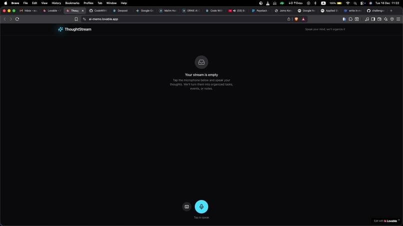 ThoughtStream – screenshot 1