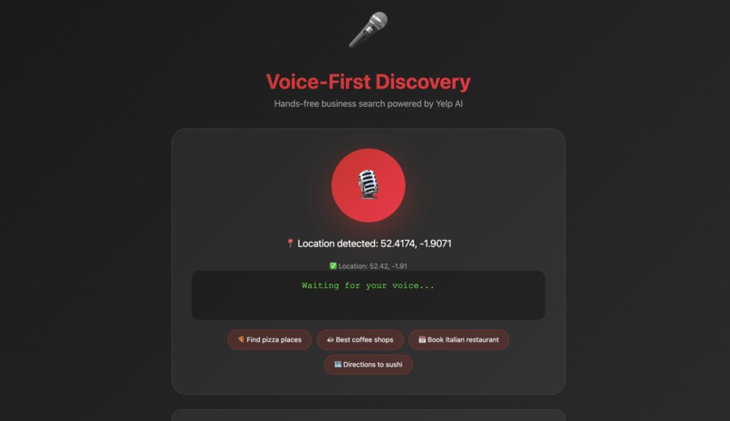 Voice-First Business Discovery. – screenshot 1