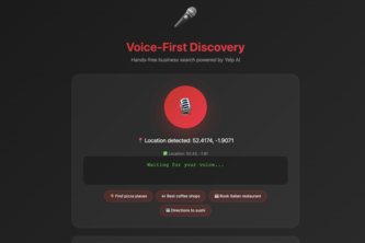 Voice-First Business Discovery.