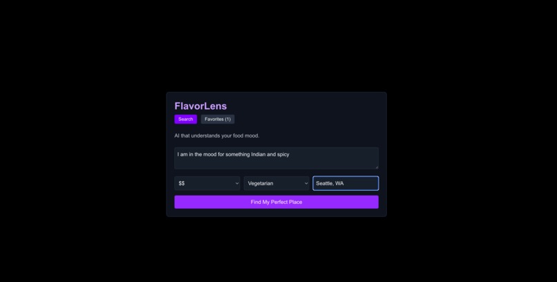 FlavorLens – screenshot 2
