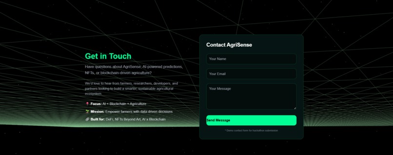 AgriSense — AI-Powered On-Chain Agricultural Intelligence – screenshot 6