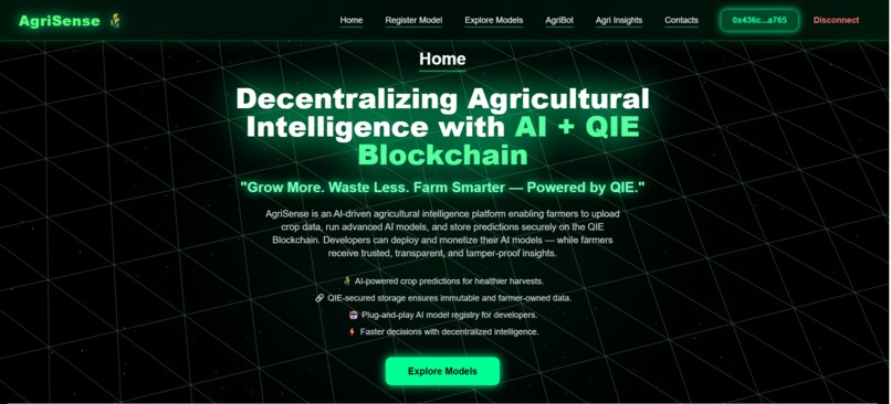 AgriSense — AI-Powered On-Chain Agricultural Intelligence – screenshot 1