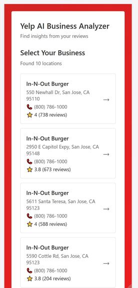 Yelp AI Business Analyzer – screenshot 3