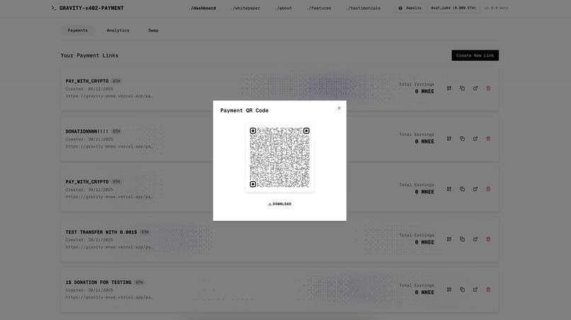 Gravity: MNEE Native LayerZero Link Bridge – screenshot 6