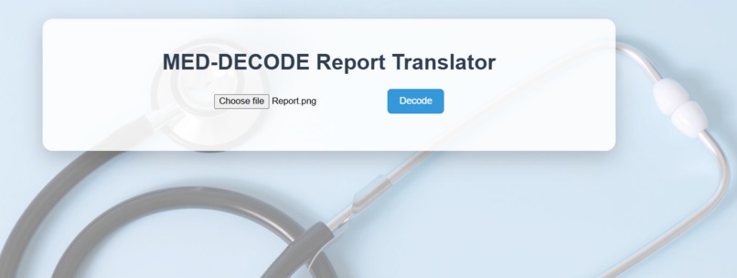 MedDecode -AI  powered medical report translator – screenshot 3
