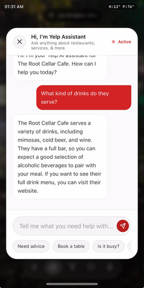 YelpStreet – screenshot 1