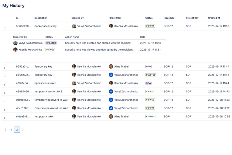 Secure Notes for Jira – screenshot 5